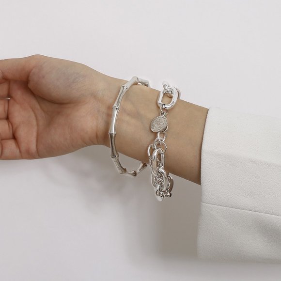 Jewelry - Silver Bamboo Bracelet